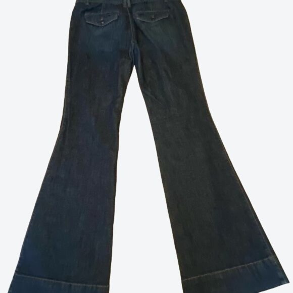 Ann Taylor LOFT 99% Cotton Wide-Leg Denim Dress Blue Jeans Sz 2 - Picture 6 of 15